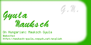 gyula mauksch business card